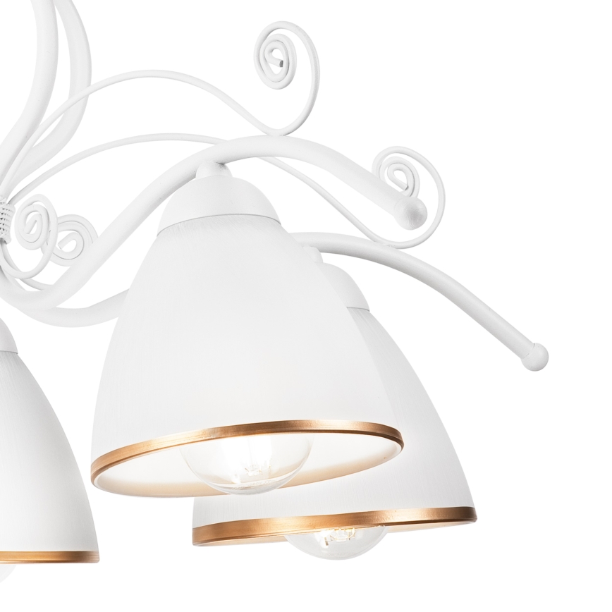 Lustră pe lanț RETRO II, 5xE27/60W/230V, albă