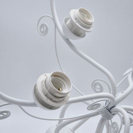 Lustră pe lanț RETRO II, 5xE27/60W/230V, albă