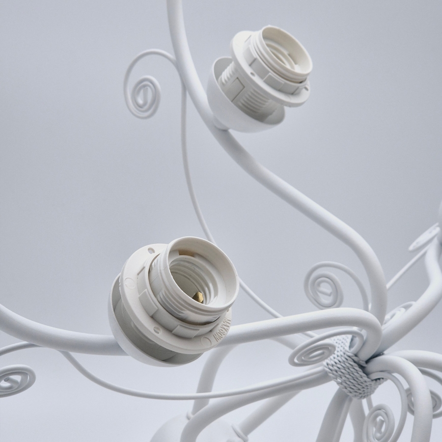 Lustră pe lanț RETRO II, 5xE27/60W/230V, albă