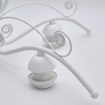 Lustră pe lanț RETRO II, 5xE27/60W/230V, albă