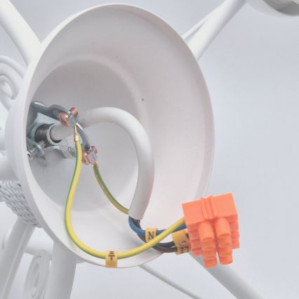 Lustră pe lanț RETRO II, 5xE27/60W/230V, albă