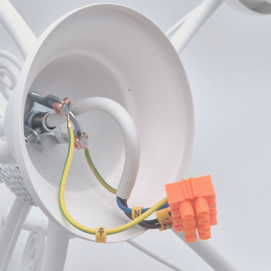 Lustră pe lanț RETRO II, 5xE27/60W/230V, albă