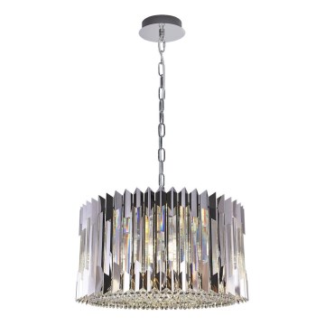 Lustră pe lanț RITZ 12xE14/40W/230V d. 54 cm crom lucios