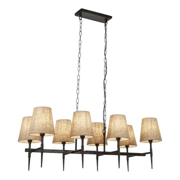 Lustră pe lanț Searchlight GOTHIC 8xE14/60W/230V negru