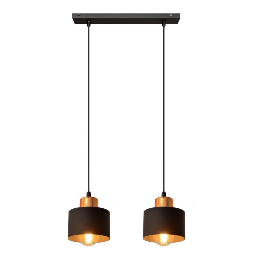 Lustră pe sfoară EDISON 2xE27/15W/230V