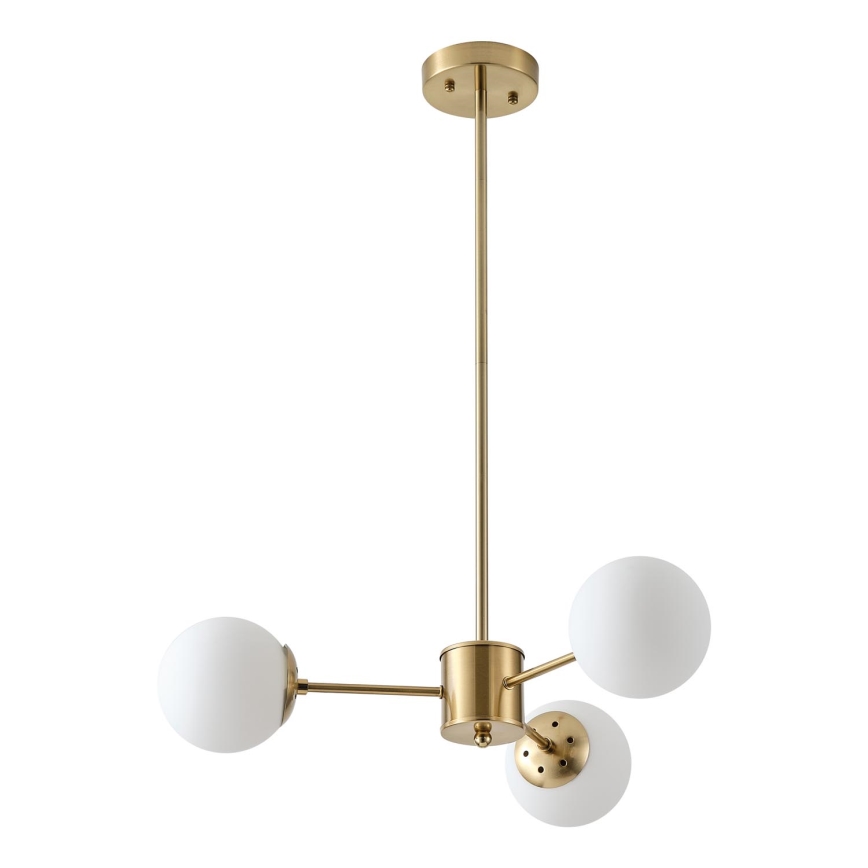 Lustră pe tijă 3xE27/40W/230V alamă