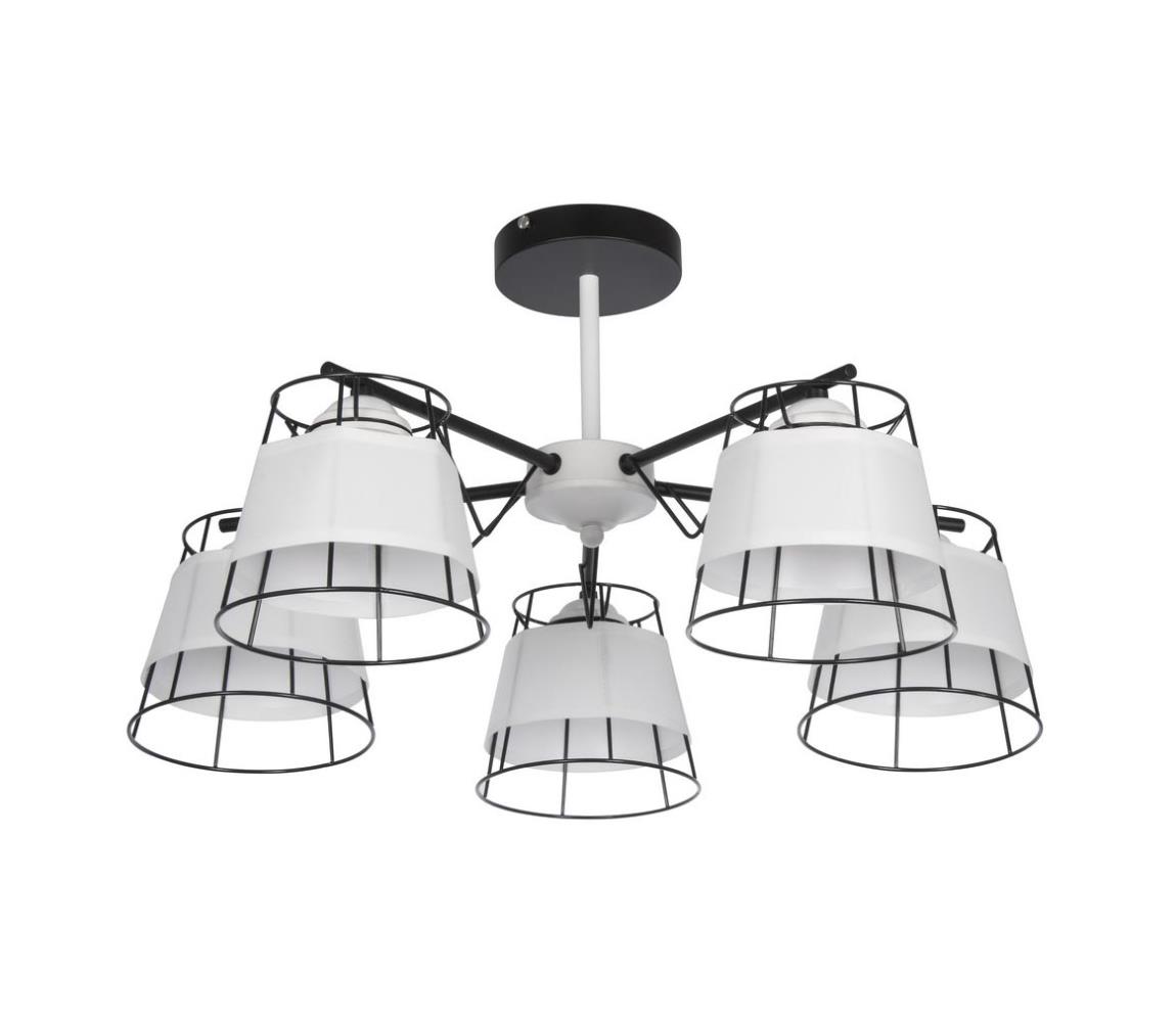 Lustră pe tijă 5xE27/60W/230V alb