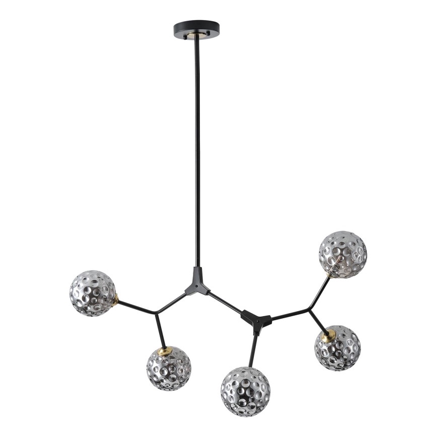 Lustră pe tijă 5xG9/15W/230V gri