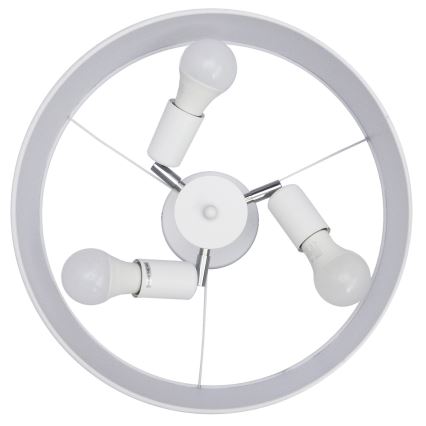 Lustră pe tijă ALBA 3xE27/15W/230V albă