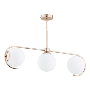 Lustră pe tijă ASTANA 3xE14/10W/230V auriu