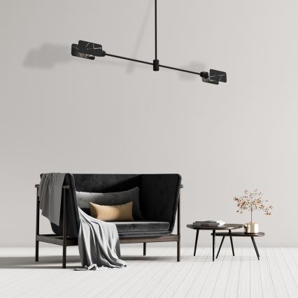 Lustră pe tijă ASTRA 2xE27/60W/230V neagră