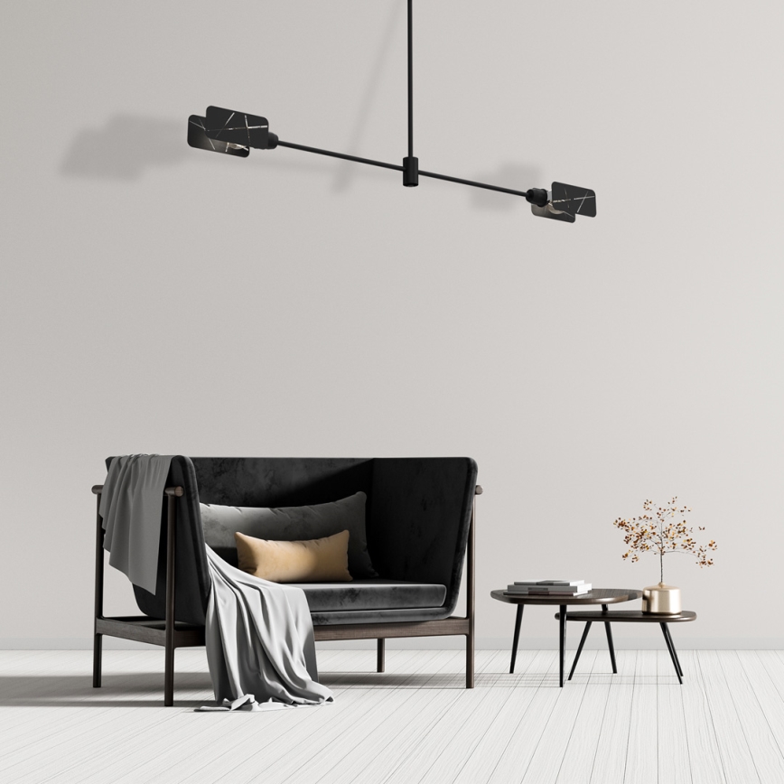 Lustră pe tijă ASTRA 2xE27/60W/230V neagră