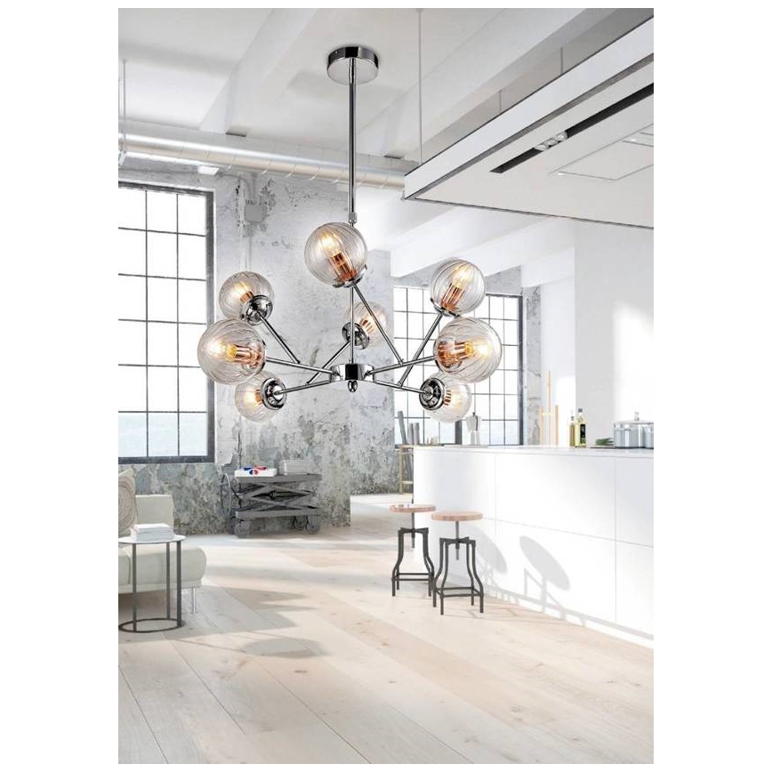 Lustră pe tijă BEST 8xE14/40W/230V