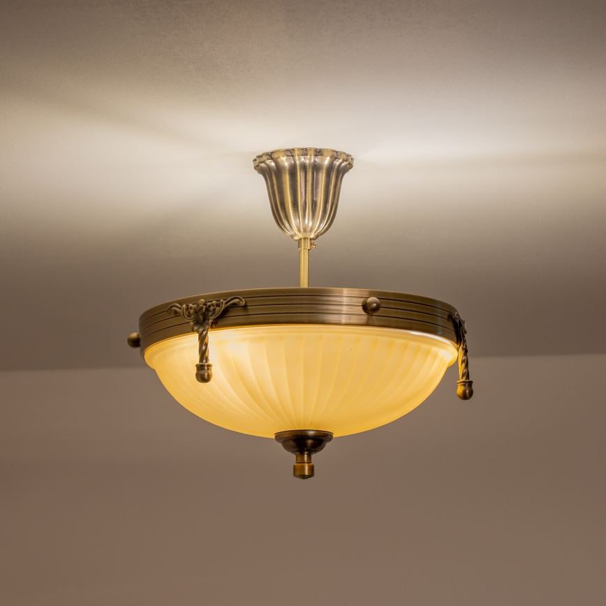 Lustră pe tijă BRILAGI CLASSIC 3xE14/60W/230V alamă