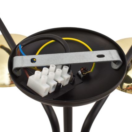 Lustră pe tijă CARINA 5xE14/40W/230V negru