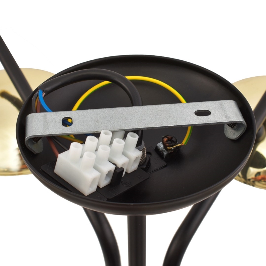 Lustră pe tijă CARINA 5xE14/40W/230V negru