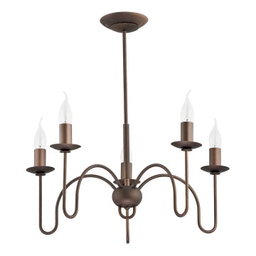 Lustră pe tijă CARTELL 5xE14/10W/230V bronz