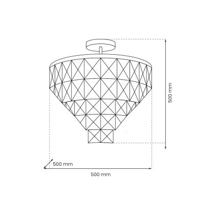 Lustră pe tijă CHELSEA 6xE14/40W/230V d. 50 cm crom lucios