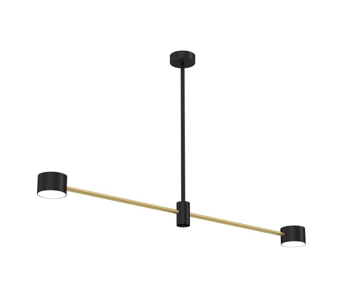 Lustră pe tijă CROSS 2xGX53/12W/230V neagră/aurie