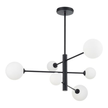 Lustră pe tijă DORADO, 6xG9/40W/230V, neagră