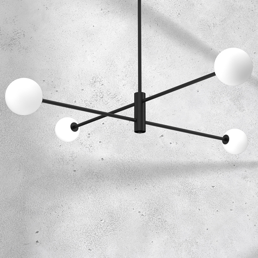 Lustră pe tijă DORI 4xG9/25W/230V neagră