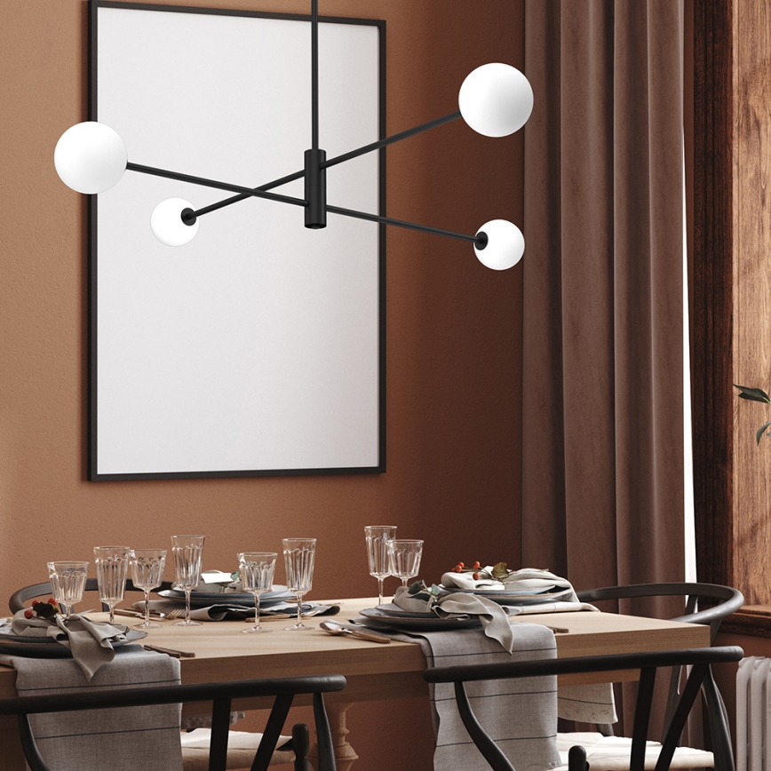 Lustră pe tijă DORI 4xG9/25W/230V neagră