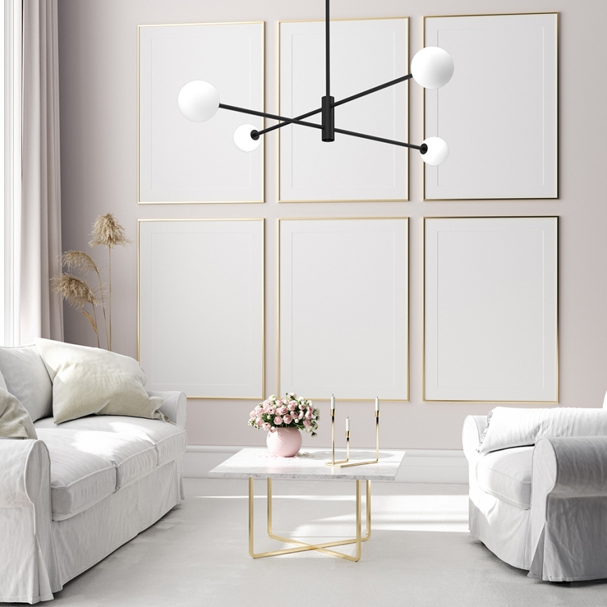 Lustră pe tijă DORI 4xG9/25W/230V neagră