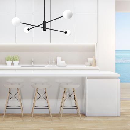 Lustră pe tijă DORI 4xG9/25W/230V neagră