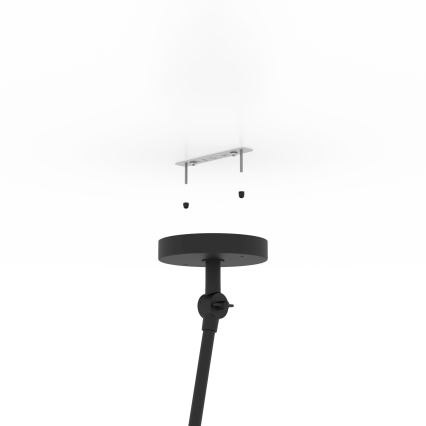 Lustră pe tijă Eglo 1xE27/40W/230V negru