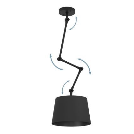 Lustră pe tijă Eglo 1xE27/40W/230V negru