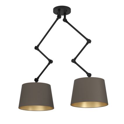 Lustră pe tijă Eglo 2xE27/40W/230V maro