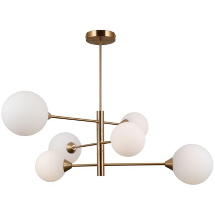 Lustră pe tijă EVORA 6xG9/5W/230V alamă ITALUX