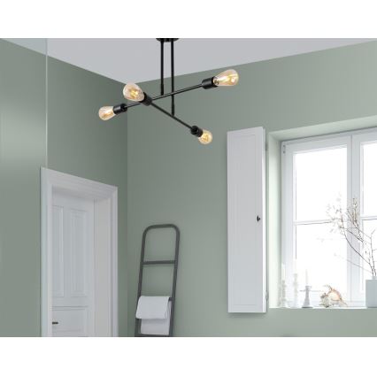 Lustră pe tijă FLOWER 4xE27/40W/230V