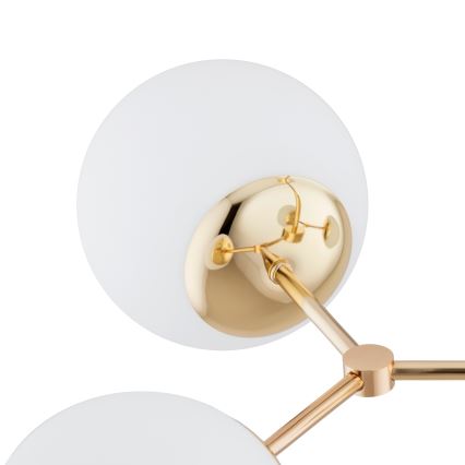 Lustră pe tijă FOTON 4xE14/40W/230V aurie/albă