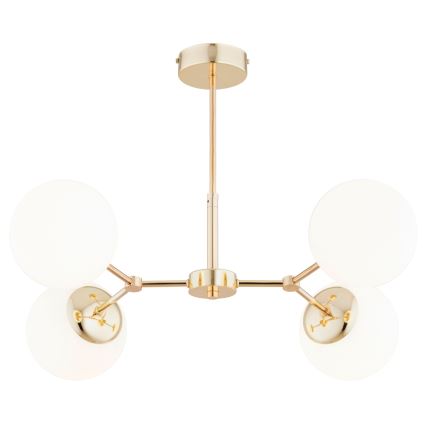 Lustră pe tijă FOTON 4xE14/40W/230V aurie/albă