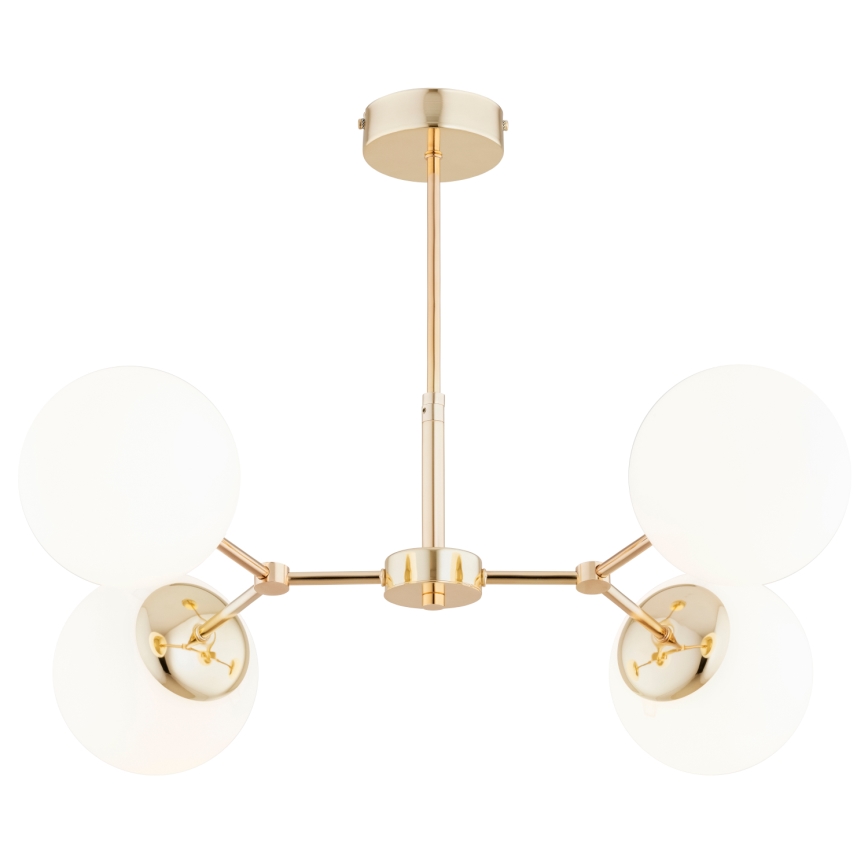Lustră pe tijă FOTON 4xE14/40W/230V aurie/albă