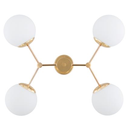 Lustră pe tijă FOTON 4xE14/40W/230V aurie/albă