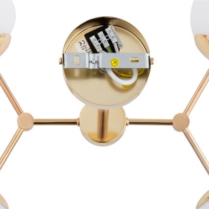 Lustră pe tijă FOTON 4xE14/40W/230V aurie/albă