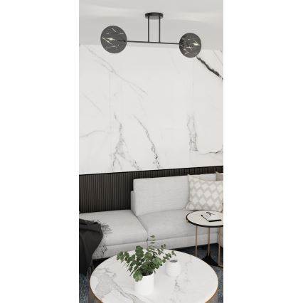 Lustră pe tijă FRICK 2xE27/15W/230V negru