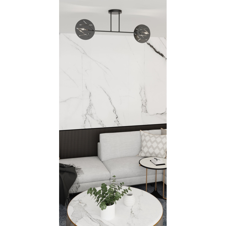 Lustră pe tijă FRICK 2xE27/15W/230V negru