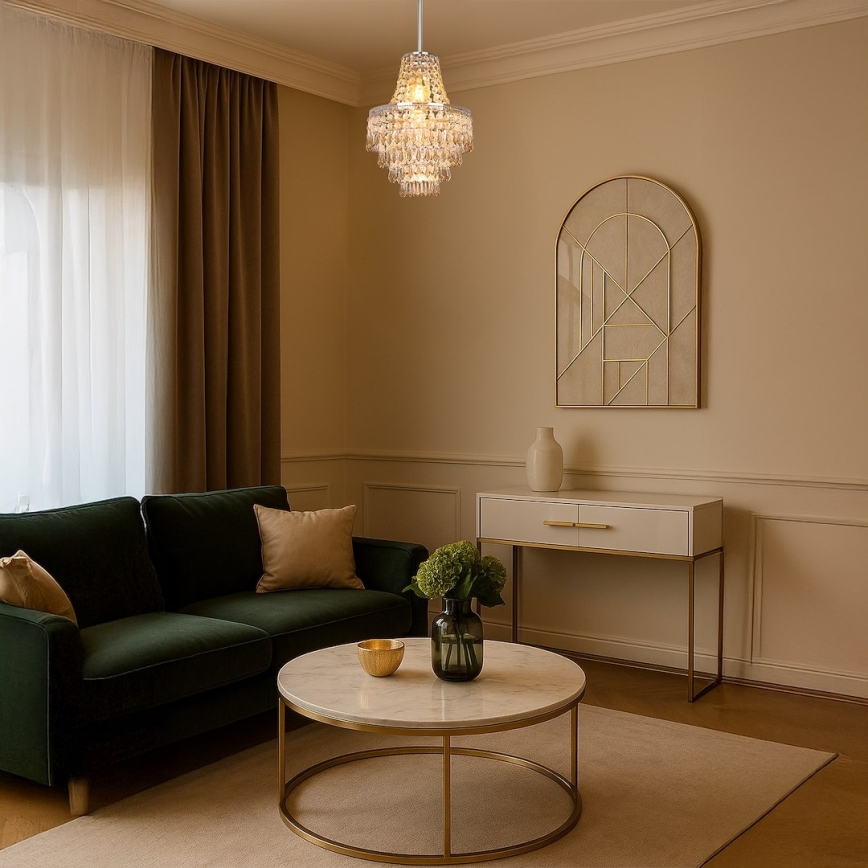 Lustră pe tijă GEMMA, 1xE27, 60 W, 230 V, Ø 23 cm