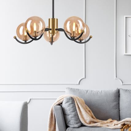 Lustră pe tijă GEORGIA 5xG9/5W/230V