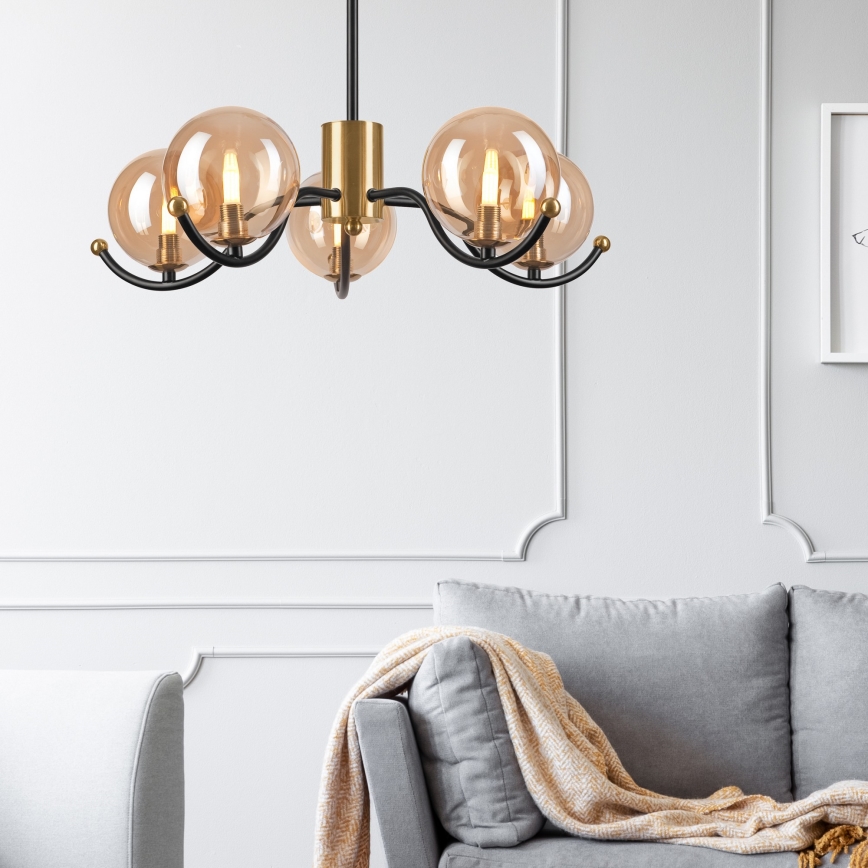 Lustră pe tijă GEORGIA 5xG9/5W/230V