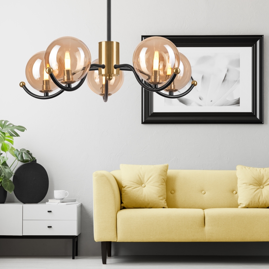 Lustră pe tijă GEORGIA 5xG9/5W/230V