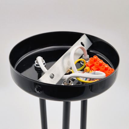 Lustră pe tijă IRMA 3xE27/15W/230V negru