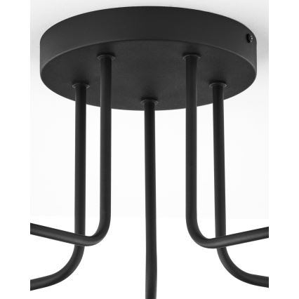 Lustră pe tijă Jupiter 2040 BURANO 5xG9/10W/230V negru/auriu/transparent