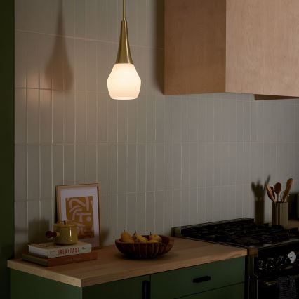 Lustră pe tijă Kichler DEELA 1xE27/60W/230V d. 17,8 cm alamă