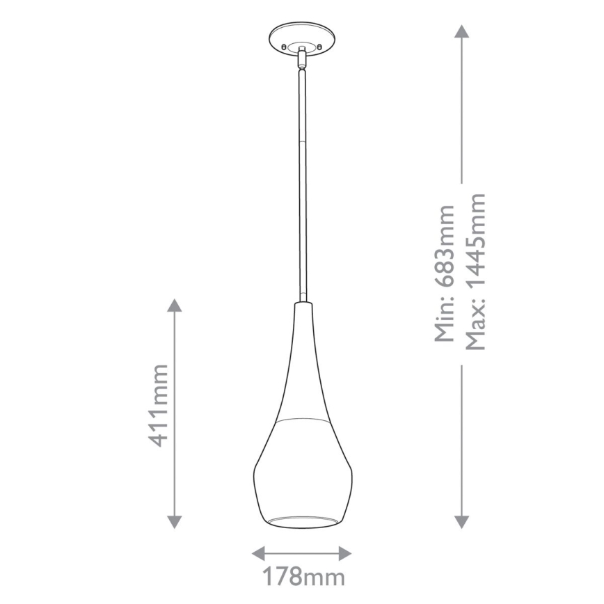 Lustră pe tijă Kichler DEELA 1xE27/60W/230V d. 17,8 cm alamă