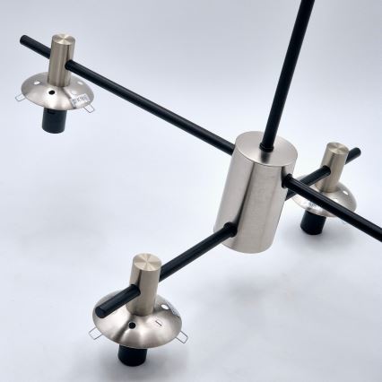 Lustră pe tijă LILOU 4xE14/5W/230V crom mat/fumuriu