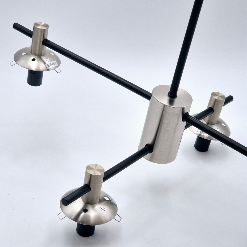 Lustră pe tijă LILOU 4xE14/5W/230V crom mat/fumuriu